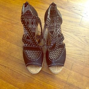 Jessica Simpson High Heel Studded Wedges